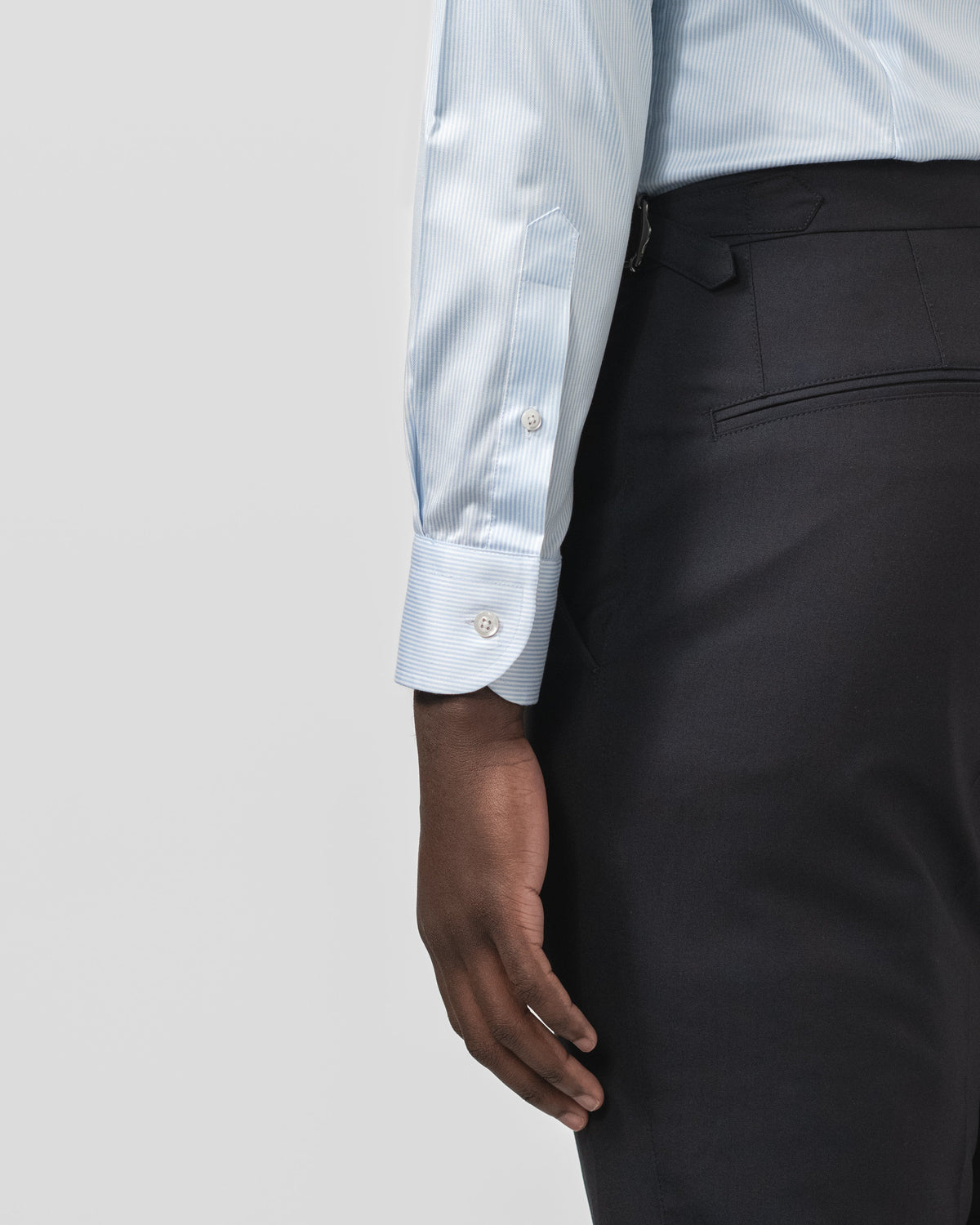 The Lawyer Light Blue Stripe cuff
